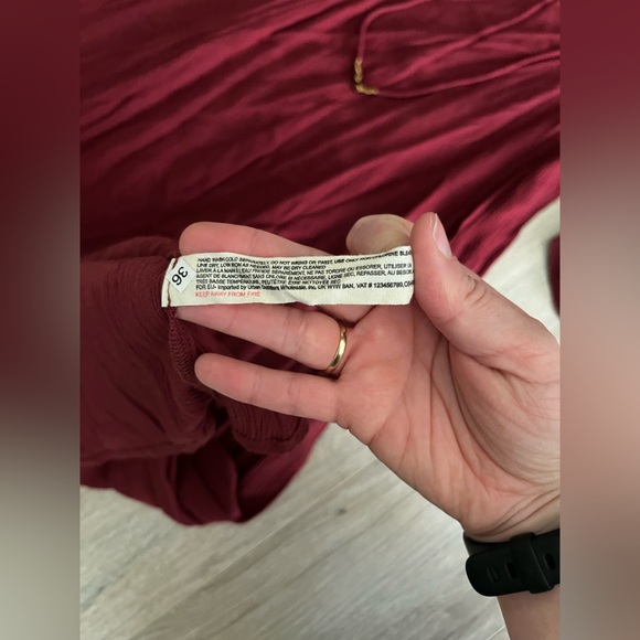 Free People Women’s Prettiest Thing Midi Dress Burgundy - Size XS - Picture 9 of 11